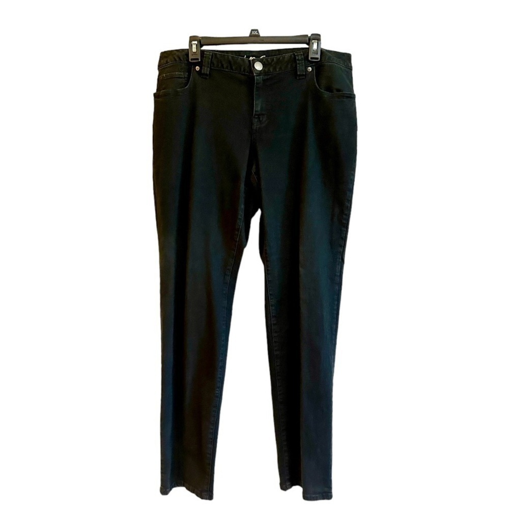 INC DENIM, BLACK, 5 POCKET JEANS. STRETCHY, SOFT FABRIC, SKINNY LEG. SIZE 16